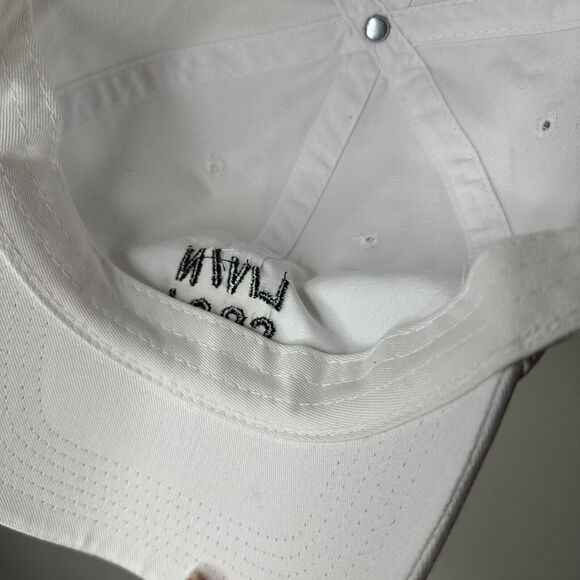 NWOT Livin Cool White Adjustable Baseball Cap Hat Black Livin Cool Graphic OS main image 4